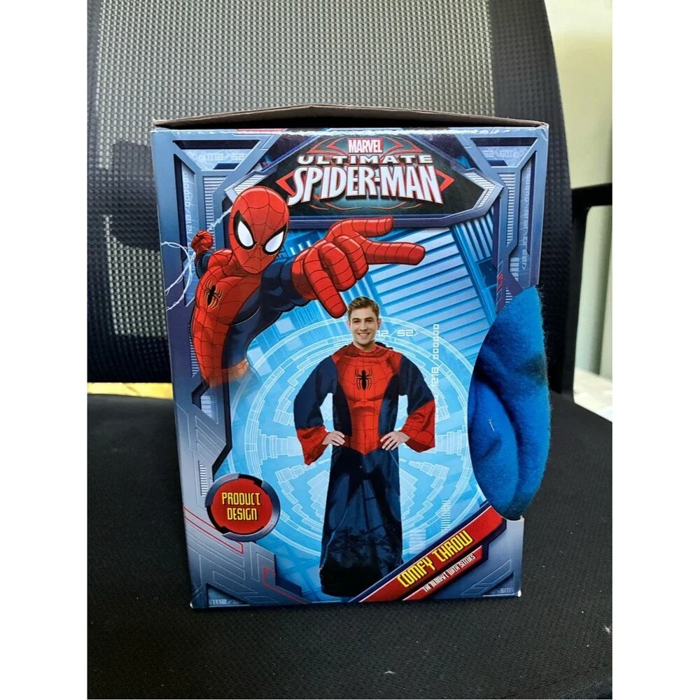 Marvel Spider-Man Adult Silk Touch Comfy Throw Blanket with Sleeves ONE SIZE NEW